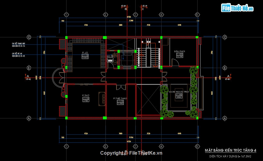 Nhà phố đẹp 4 tầng,Nhà phố 3 tầng 10x16m,Nhà 4 tầng 10x16m,Autocad nhà phố 4 tầng,Bản vẽ nhà phố 4 tầng